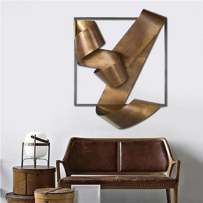 Lighting Metal Wall Decor - Yaratıcı kurdele sanatı duvar süsleri, oturma