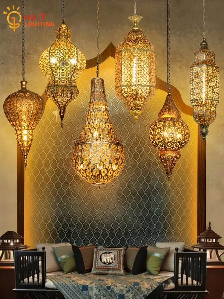 Lighting Metal Wall Decor - Güneydoğu Asya Fas Retro Vintage Endüstriyel