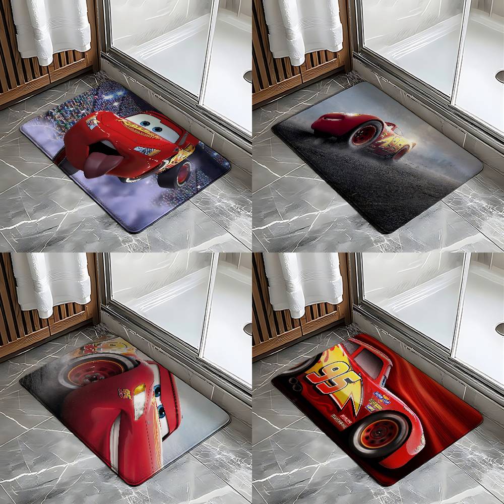 Lighting Mcqueen Decor - Arabalar L-Lightning M-McQueens Halı Banyo Kaymaz