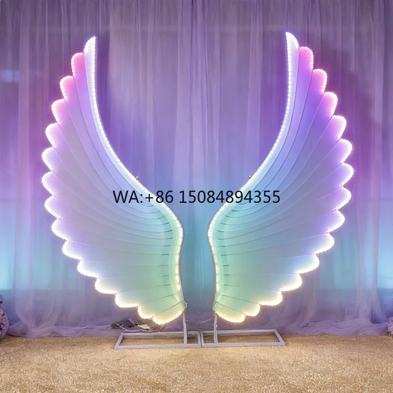 Lighting Decoration Wedding - Parlayan Melek Kanatları Işık Aksesuarları Renkli