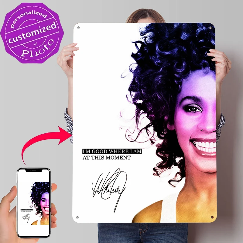 Lighting Decor Houston - Whitney Houston Hafif 3D Metal Poster
