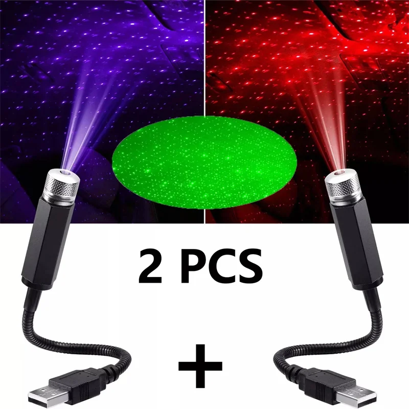 Star Projector Night - Mini Araba LED Yıldız Gece Lambası