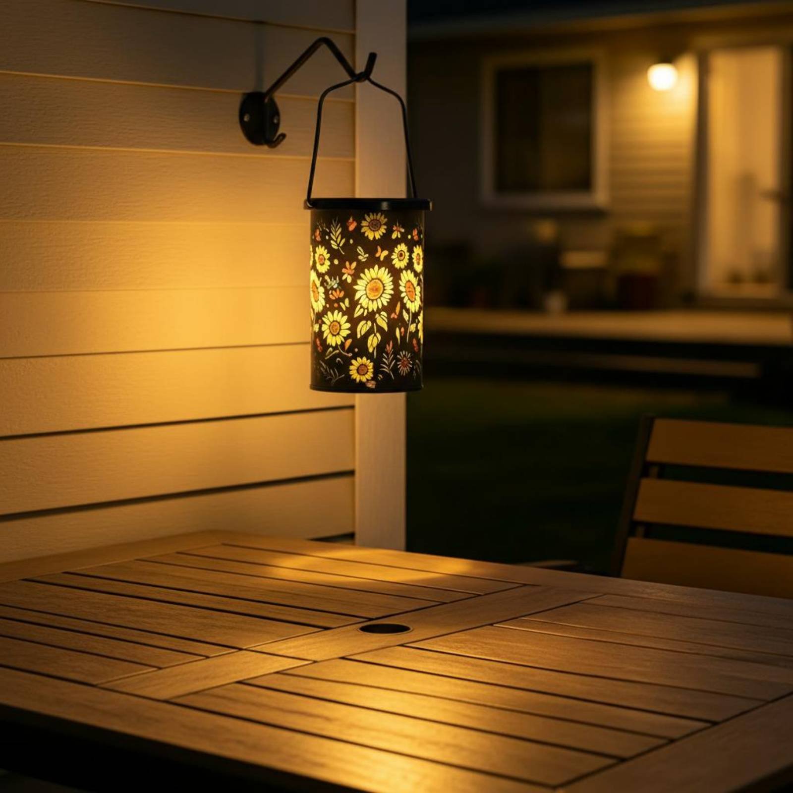 Lighting Design Decor - Çiçekli Fener Vintage Tasarım Asılı Güneş