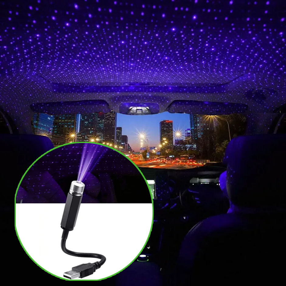 Star Projector Night - Mini Araba LED Yıldızlı Gökyüzü Gece