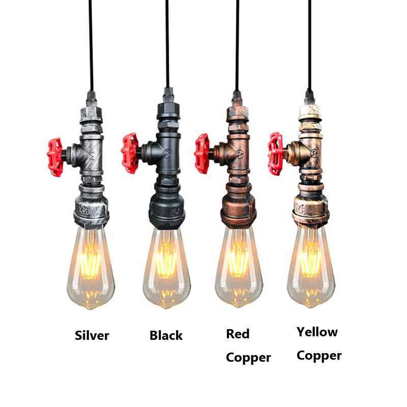 Lighting Metal Wall Decor - Retro Loft Endüstriyel Su Borusu Sarkıt