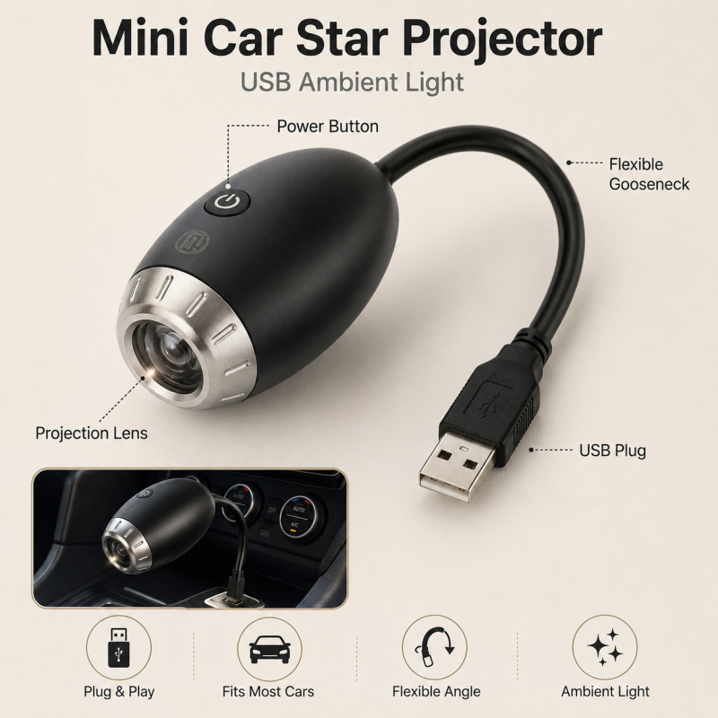 USB Araba Yıldız Projektör Işı - Star Projector Night incelemesi ve fiyatı