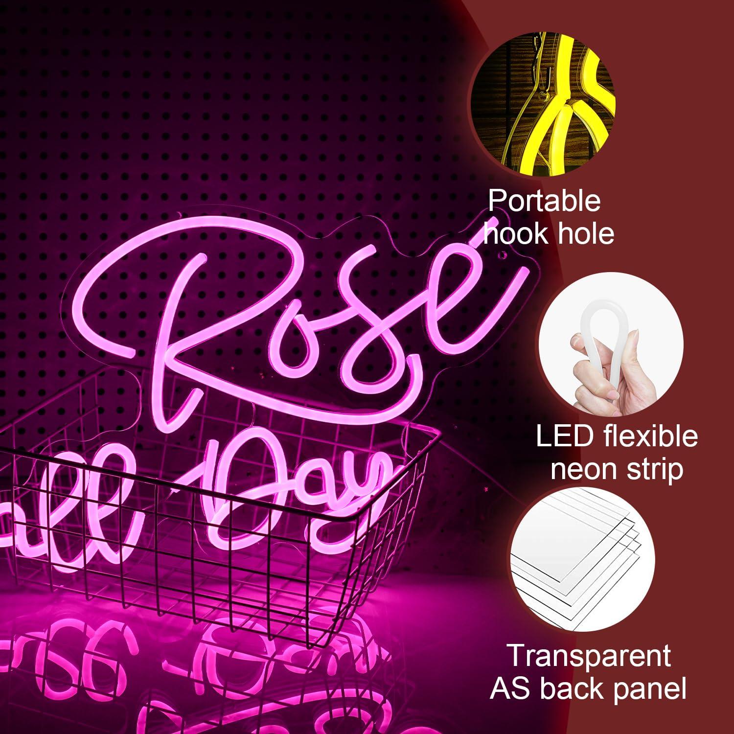 Gül Tüm Gün Neon Işık İşareti  - Lighting Decoration Wedding incelemesi ve fiyatı