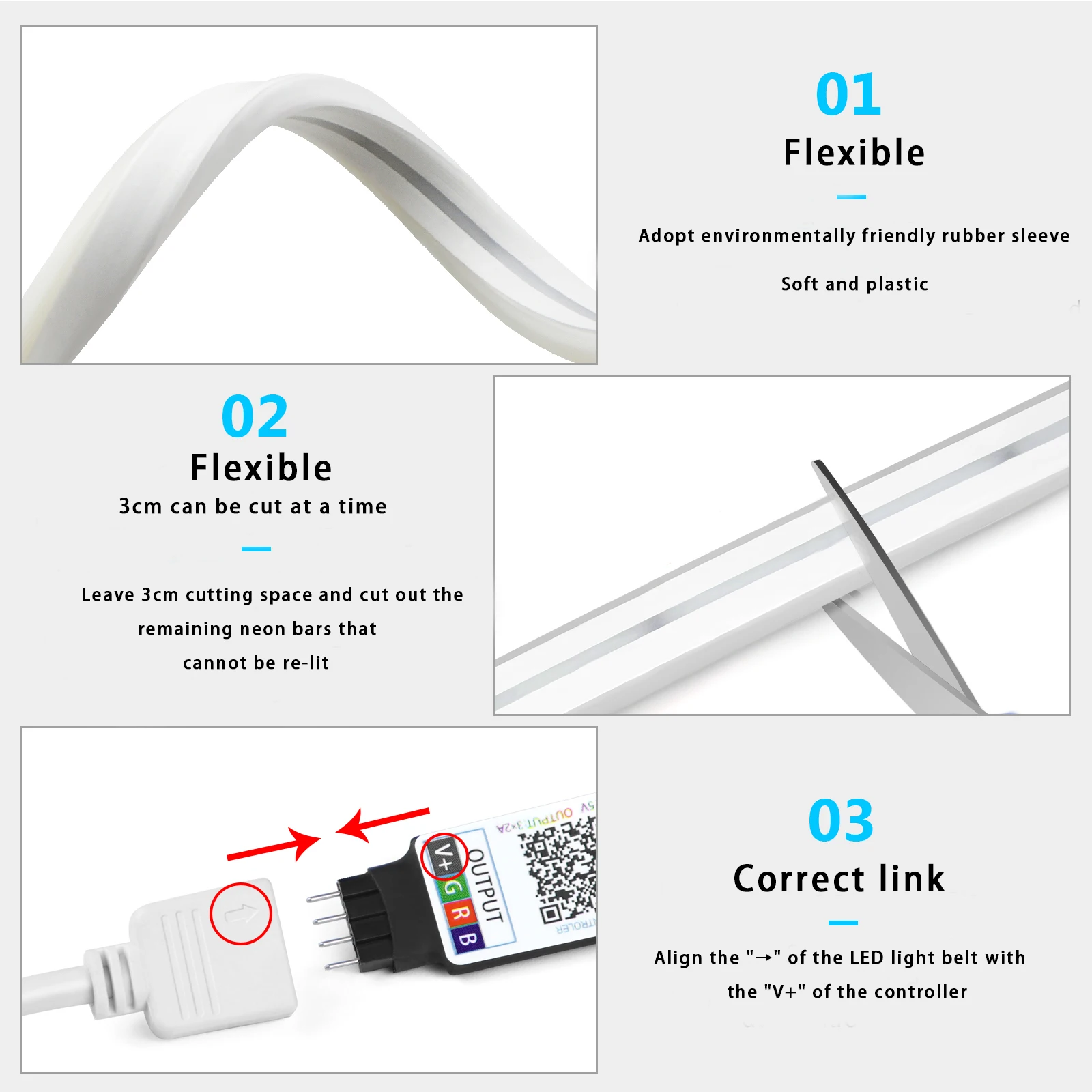 1-5m RGB LED Neon Şerit Işık 5 - Lighting Design Decor incelemesi ve fiyatı